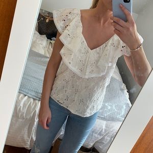 Rebecca Taylor white lace blouse 4